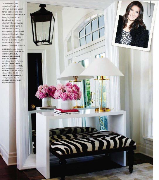 Marcus Design {mirrors behind console tables}